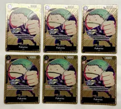 One Piece Fukurou CS 2024 Stamped Cards (6x) English Foil Gold - Image 1