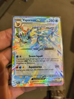 Pokemon TCG Vaporeon EX Double Rare Holo Card 23/131 Prismatic Evolutions NM - Image 1