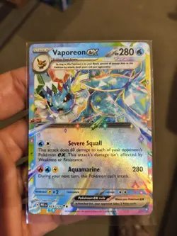 Pokemon TCG Vaporeon EX Double Rare Holo Card 23/131 Prismatic Evolutions NM - Image 3