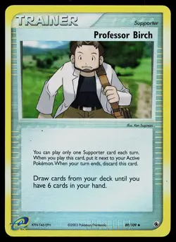 Pokemon Card - Professor Birch Ruby and Sapphire 89/109 Uncommon Reverse Holo - Image 1