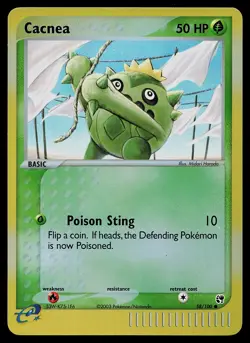 Pokemon Card - Cacnea Sandstorm 58/100 Common Reverse Holo - Image 1