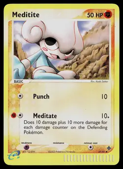 Pokemon Card - Meditite Dragon 37/97 Uncommon Reverse Holo - Image 1