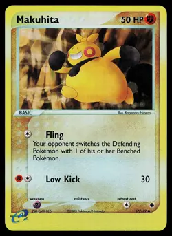 Pokemon Card - Makuhita Ruby and Sapphire 57/109 Common Reverse Holo - Image 1