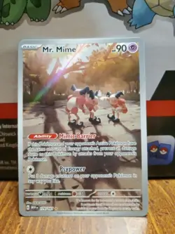 Pokemon TCG Mr. Mime Scarlet & Violet Holo Illustration Card 179/165 - Image 1