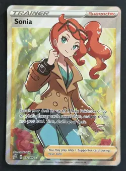 Sonia 192/192 Rebel Clash Full Art Trainer Pokemon TCG Card NM - Image 1