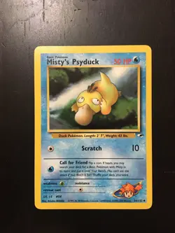Misty’s Psyduck 54/132 Gym Heroes Pokemon Card - Image 1