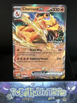 Pokemon Card Charizard EX 006/165 Holo Double Rare Scarlet & Violet 151 Played - Image 1
