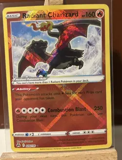 Pokemon TCG Radiant Charizard Crown Zenith Holo Card 020/159 NM Condition - Image 1