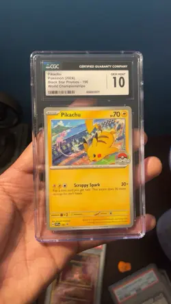 Pokemon Card TCG - Pikachu SVP 190 World Championships Black Star Promo NM - Image 1