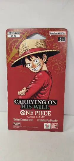 🔥 One Piece "Carrying On His Will" OP-13 Booster Pack Cards/Inserts/Rare Sealed - Image 1