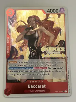 Baccarat (Judge Pack Vol. 4) OP07-010 One Piece Promotion Cards Foil - Image 1