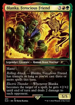 MTG BLANKA, FEROCIOUS FRIEND 431 EXC - STREET FIGHTER SECRET LAIR - SLD - MAGIC - Image 1