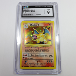 1999 CGC 9 Mint MT Pokemon 4/102 Charizard Base Set Holo Card #58217B - Image 1
