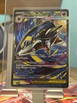 Mega Sharpedo EX 127/094 SIR - Phantasmal Flames NM -Full Art Ultra Rare Pokemon - Image 1