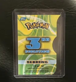 Slaking #12 Topps Pokemon Advanced Challenge Embossed Evolution Die Cut - Image 2