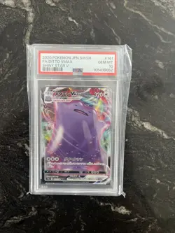2020 POKEMON JPN SWORD & SHIELD SHINY STAR V #141 FULL ART/DITTO VMAX PSA 10 - Image 1