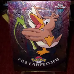 2000 Topps Chrome Pokemon TV Animation Edition Series 2 Foil #83 Farfetch'd - Image 1