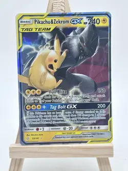 Pikachu and Zekrom Tag Team GX HP240 - 33/181 2019 Pokemon - Image 1