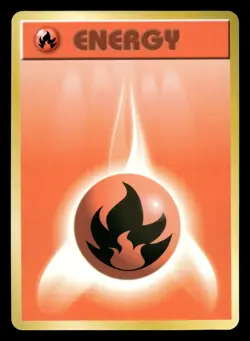 Fire Energy Base Set Pokemon Japanese LP - Image 1