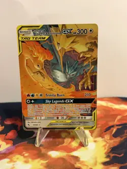 2019 Pokemon TCG - Hidden Fates Sun and Moon Moltres, Zapdos, Articuno GX 44/68 - Image 2