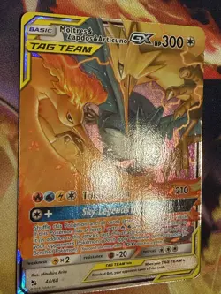2019 Pokemon TCG - Hidden Fates Sun and Moon Moltres, Zapdos, Articuno GX 44/68 - Image 4