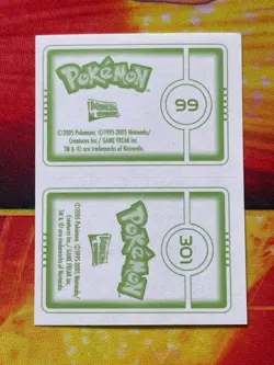 Pokemon Merlin Topps Ultimate Stickers 2005 Kingler #99 Delcatty #301 - Image 2