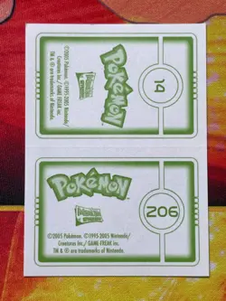 Pokemon Merlin Topps Ultimate Stickers 2005 Kakuna #14 Dunsparce #206 - Image 2