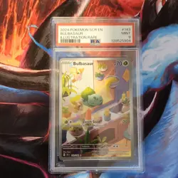 Pokemon 2024 Sv07 Stellar Crown Bulbasaur 143/142 Illustration Rare PSA 9 - Image 1
