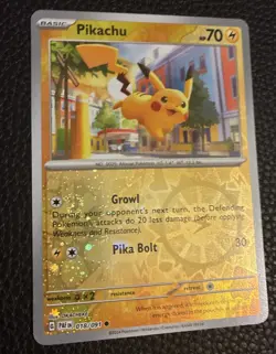 Pikachu Reverse Cosmos Holo, #018/091 Pokemon NM W/ Swirl - Image 1