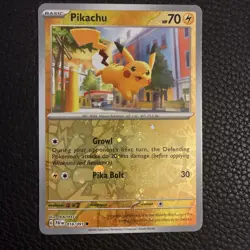 Pikachu Reverse Cosmos Holo, #018/091 Pokemon NM W/ Swirl - Image 3