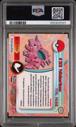 2000 Topps Chrome Pokemon T.V. Nidorino Holo #33 - PSA 8 (NM-MT) - Image 2