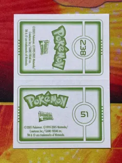 Pokemon Merlin Topps Ultimate Stickers 2005 Dugtrio #51 Smoochum #238 - Image 2