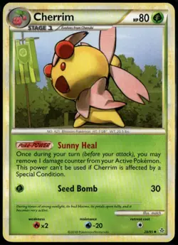 Cherrim Uncommon - HGSS Unleashed 28/95 2010 LP+ Pokemon Card - Image 1