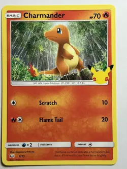 Charmander - 9/25 McDonald's 25th Anniversary Promos 009/025 MP-LP Pokemon Card - Image 1