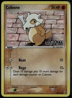 Cubone Reverse Holo 60/113 ex Delta Species 2005 NM Pokemon Card - Image 1
