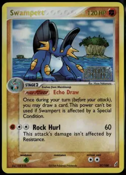 Swampert Reverse Holo 27/100 ex Crystal Guardians 2006 LP+ Pokemon Card - Image 1