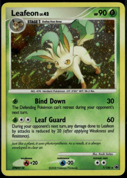 Leafeon Holo 7/100 DP Majestic Dawn 2007 LP+ Pokemon Card - Image 1