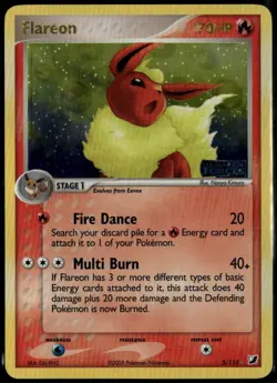 Flareon Reverse Holo 5/115 ex Unseen Forces 2005 MP+ Pokemon Card - Image 1