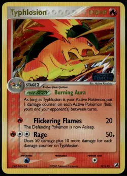 Typhlosion Reverse Holo 17/115 ex Unseen Forces 2005 MP+ Pokemon Card - Image 1