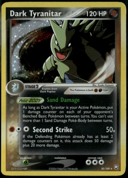 Dark Tyranitar Deck Holo 20/109 ex Team Rocket Returns 2004 LP+ Pokemon Card - Image 1
