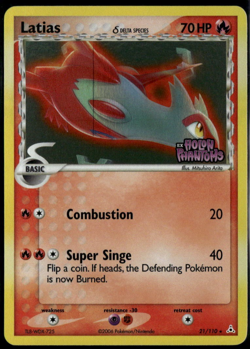 Latias Reverse Holo 21/101 ex Holon Phantoms 2006 LP+ Pokemon Card - Image 1