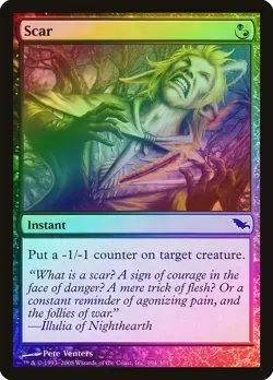 Scar FOIL Shadowmoor NM Black Red Common MAGIC THE GATHERING MTG CARD ABUGames - Image 1