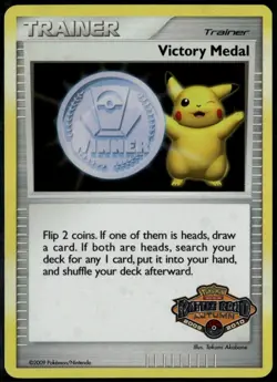 Victory Medal Holo Pikachu Autumn Battle Road 2009-2010 MP Pokemon Card - Image 1