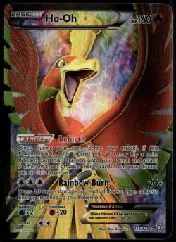 Ho-Oh EX Full Art Dragons Exalted 119/124 2012 Pokemon Card MP - Image 1
