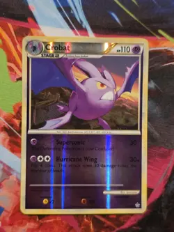 Crobat 14/95 HGSS Unleashed Reverse Holo Rare Pokemon Card - Image 1