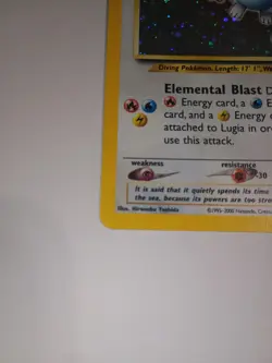 Pokemon TCG Lugia Neo Genesis Holo Rare Card 9/111 - Image 3