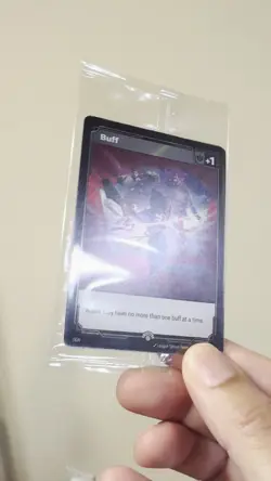 Riftbound Fist Bump Buff Double Sided Promo Card (EXCLUSIVE) Riot Foil - Image 2