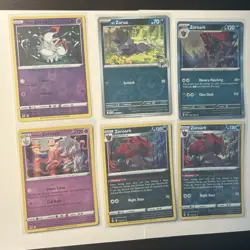 Zorua & Zoroark Pokemon Card Lot - X6 Unique Holos - A231 - Image 1