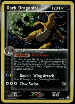 Dark Dragonite Deck Holo 15/109 ex Team Rocket Returns 2004 MP+ Pokemon Card - Image 1