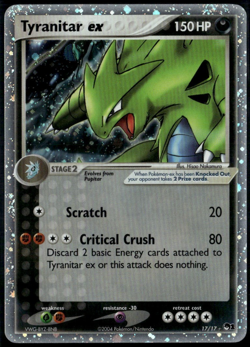 Tyranitar ex 17/17 Pop Series 1 Holo 2006 LP Pokemon Card - Image 1